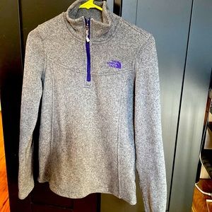 Grey north face sweatshirt